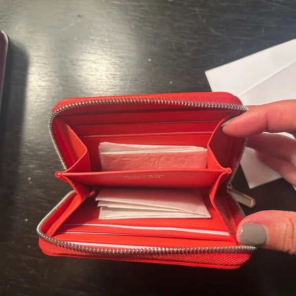 New! Tiffany & Co. “Return to Tiffany” Compact Zip Wallet - “Hibiscus” leather - Picture 10 of 14